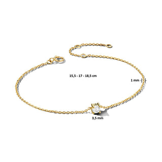 April Birthstone Bracelet 14K Yellow Gold - Royal Coster Diamonds