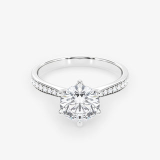 Embellished Solitaire 1.53 Carat Brilliant Cut Diamond 18K Gold Ring - Royal Coster Diamonds