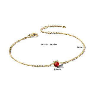 July Birthstone Bracelet 14K Yellow Gold - Royal Coster Diamonds