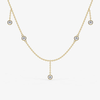 Luna Maxi Dangling Necklace 18K Yellow Gold - Royal Coster Diamonds