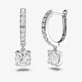 Royal 201 Signature C 18K Gold Drop Huggie Embellished Earring - Royal Coster Diamonds