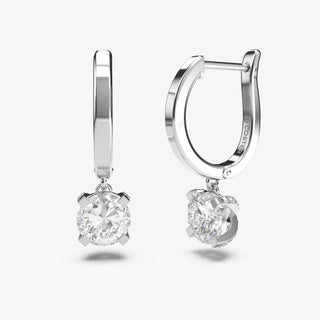 Signature C Solitaire Huggie Earrings - Royal Coster Diamonds