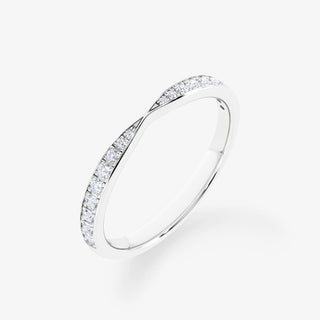 18K Gold Tapered Half Eternity Diamond Wedding Ring - Royal Coster Diamonds
