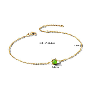 August Birthstone Bracelet 14K Yellow Gold - Royal Coster Diamonds