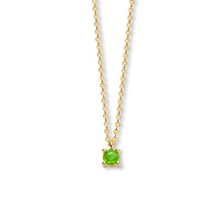 August Birthstone Necklace 14K Yellow Gold - Royal Coster Diamonds