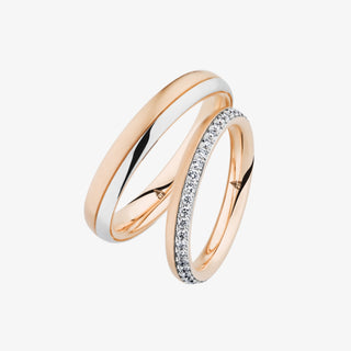 Christian Bauer Diamond & Plain 14K Rose Gold Wedding Ring - Royal Coster Diamonds