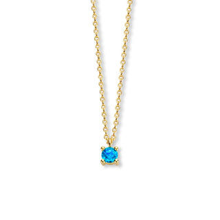 December Birthstone Necklace 14K Yellow Gold - Royal Coster Diamonds