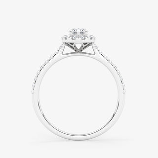 Embellished Halo 0.25 Carat Brilliant Cut Diamond 18K Gold Ring - Royal Coster Diamonds