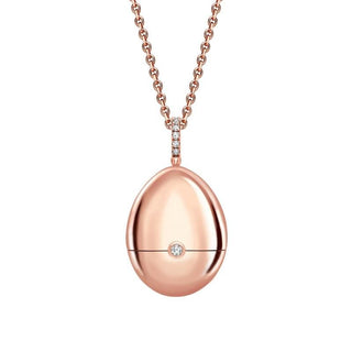 Fabergé Essence 18K Rose Gold Ruby & Pink Lacquer Butterfly Surprise Locket - Royal Coster Diamonds