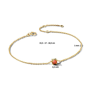 January Birthstone Bracelet 14K Yellow Gold - Royal Coster Diamonds