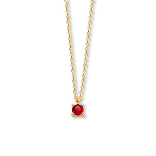 July Birthstone Necklace 14K Yellow Gold - Royal Coster Diamonds