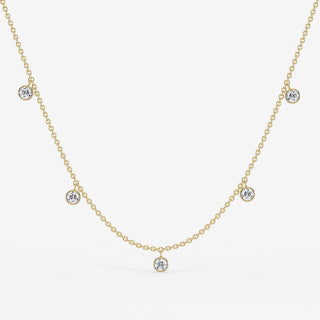 Luna Dangling Necklace 18K Yellow Gold - Royal Coster Diamonds