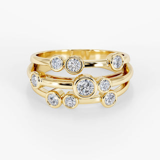 Luna Raindrop Maxi Ring 18K Yellow Gold - Royal Coster Diamonds