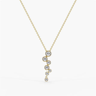 Luna Raindrop Pendant Necklace 18K Yellow Gold - Royal Coster Diamonds