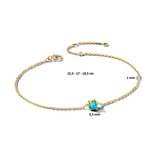 March Birthstone Bracelet 14K Yellow Gold - Royal Coster Diamonds