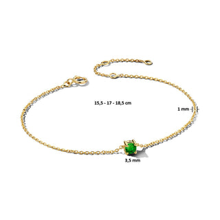 May Birthstone Bracelet 14K Yellow Gold - Royal Coster Diamonds