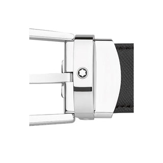 Montblanc Horseshoe buckle black/brown 30 mm reversible leather belt - Royal Coster Diamonds
