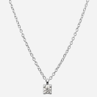 Nikkie White Gold Solitaire Stud Necklace - Royal Coster Diamonds
