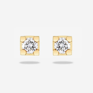 Nikkie Yellow Gold Solitaire Stud Earrings - Royal Coster Diamonds
