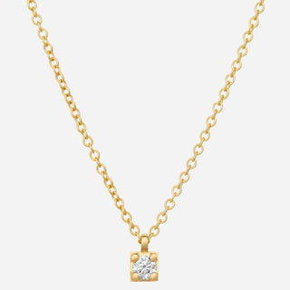 Nikkie Yellow Gold Solitaire Stud Necklace - Royal Coster Diamonds