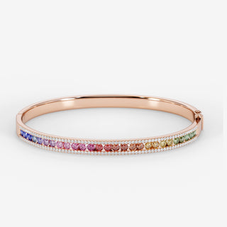 Rainbow Pave Bracelet 18K Rose Gold - Royal Coster Diamonds