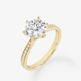 Royal Coster Diamonds 1.53 Carat Brilliant Cut Diamond 18K Gold Ring With Side Stones - Royal Coster Diamonds
