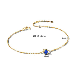 September Birthstone Bracelet 14K Yellow Gold - Royal Coster Diamonds
