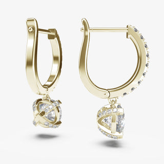 Signature C Embellished Solitaire Huggie Earrings - Royal Coster Diamonds