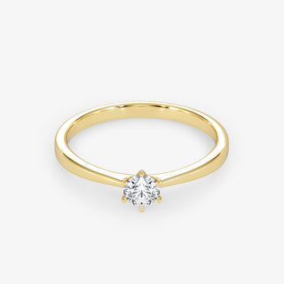 Solitaire 0.25 Carat Brilliant Cut Diamond 18K Gold Ring - Royal Coster Diamonds
