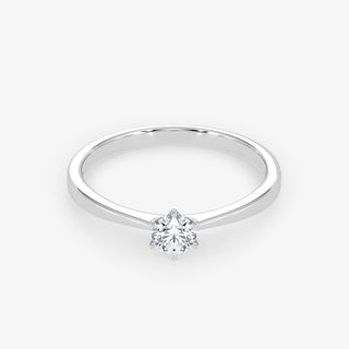 Solitaire 0.25 Carat Brilliant Cut Diamond 18K Gold Ring - Royal Coster Diamonds